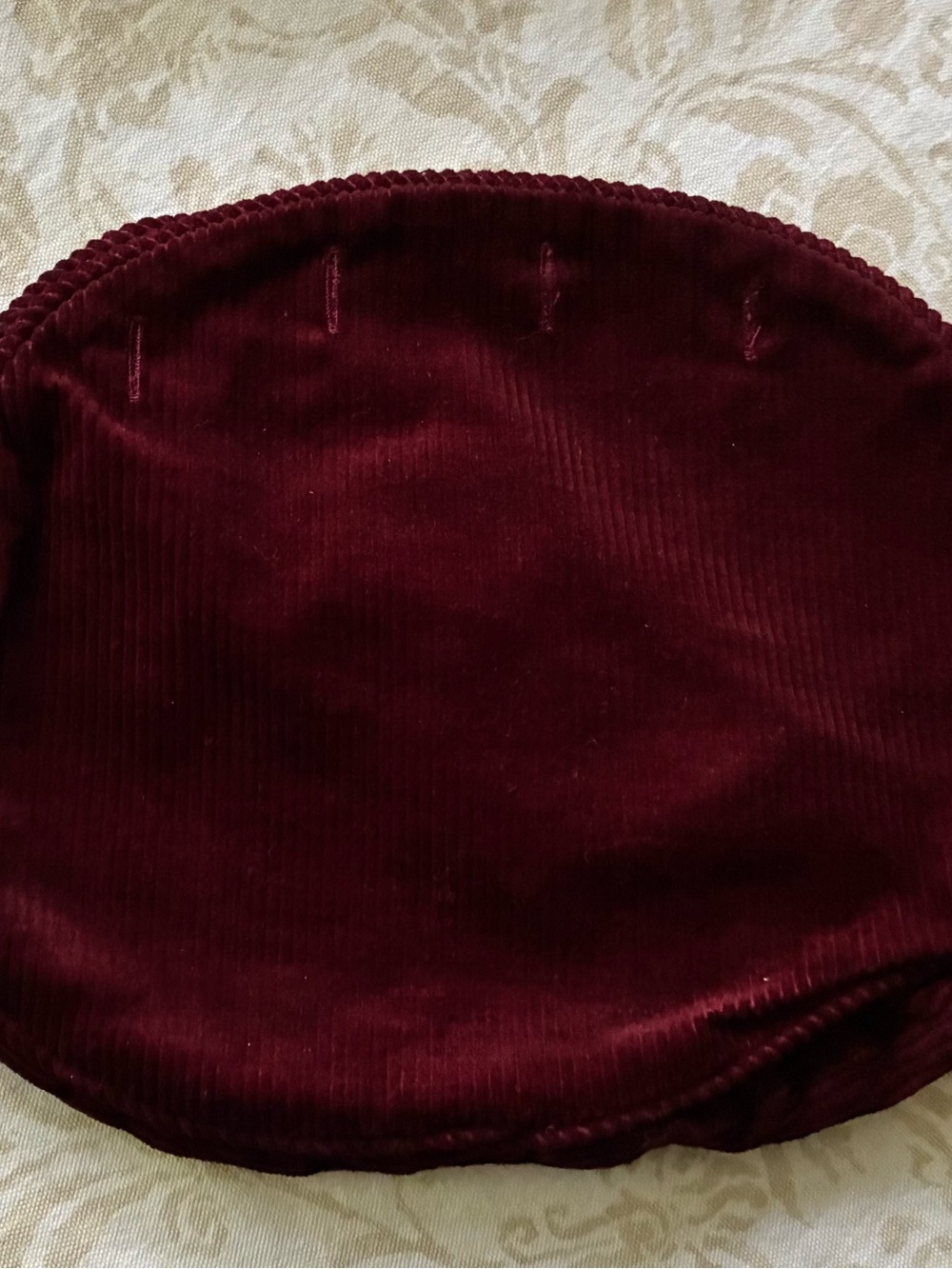 NEW J.G. Hook Bermuda Bag Cover Burgundy Corduroy 4 Button Vintage